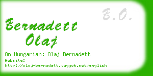 bernadett olaj business card